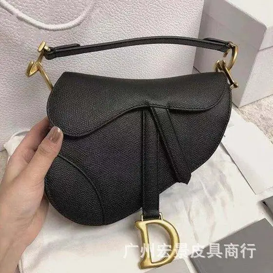 Dior Canvas Embroidered Saddle Bag, Women's Shoulder & Crossbody Bag
