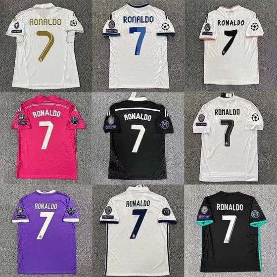 Adidas Real Madrid Ronaldo 7 Retro Soccer Jersey