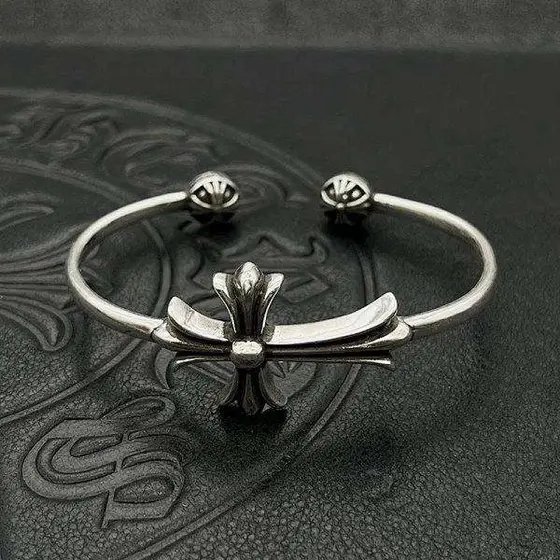 Chrome Hearts Silver Cross Bracelet