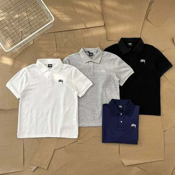Stussy Small Logo Embroidered Polo Shirt
