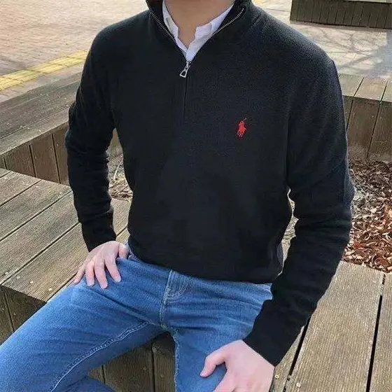 Polo Ralph Lauren Men Quarter‑Zip Pullover Sweater