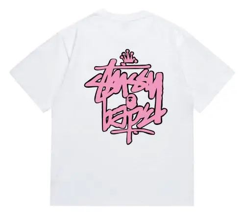 BAPE x Stüssy Pink Ape Head Logo T-Shirt