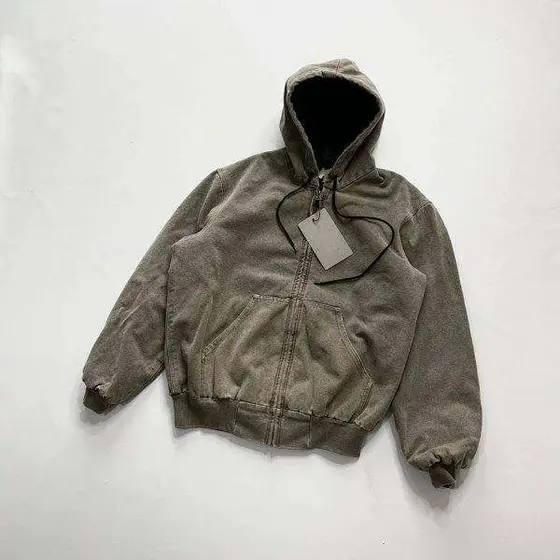 Washed Denim Hooded Jacket