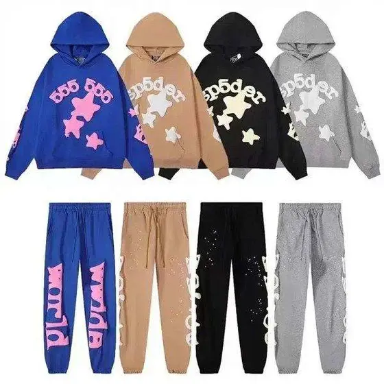 Sp5der Star Print Hoodie & Jogger Set