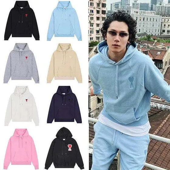 Ami Paris Heart Logo Hoodie