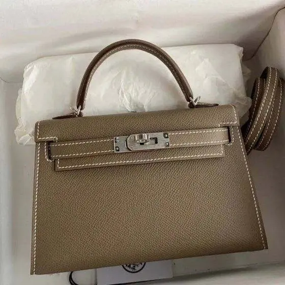 Hermes New handmade waxed second-generation Kelly mini shoulder slung Joker leat