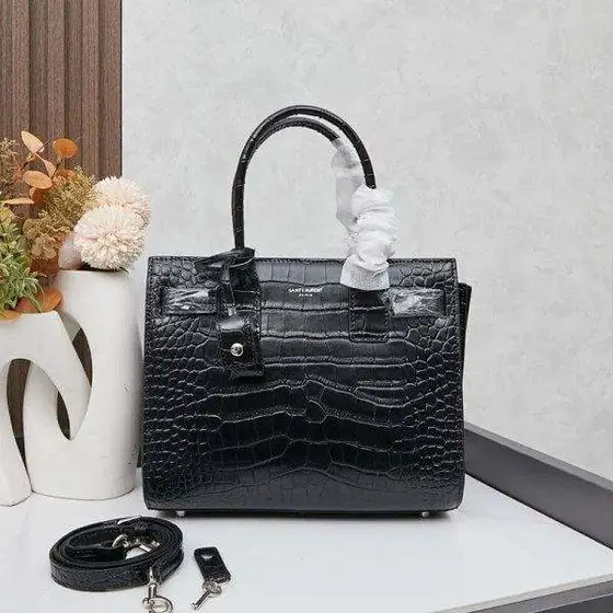 YSL Crocodile Cowhide Organ Bag Series sac de jour Handbag One-shoulder Crossove