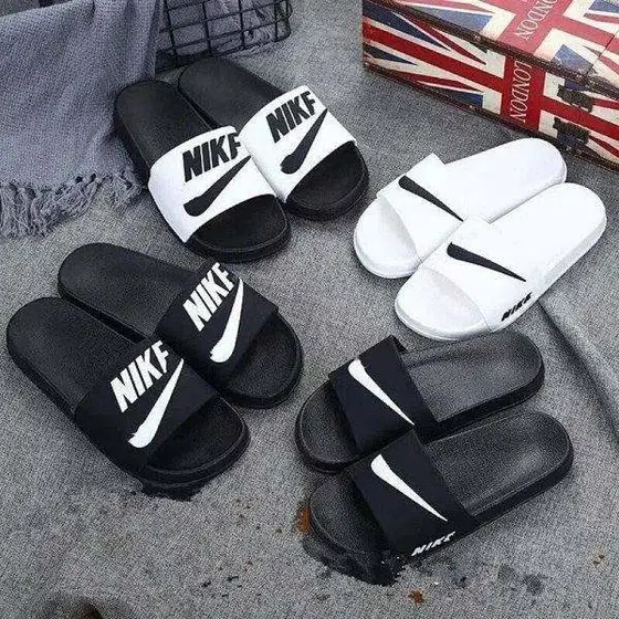 2026 New Nike Men's Slippers Trendy Soft Bottom Couple Slippers Indoor and Outdo