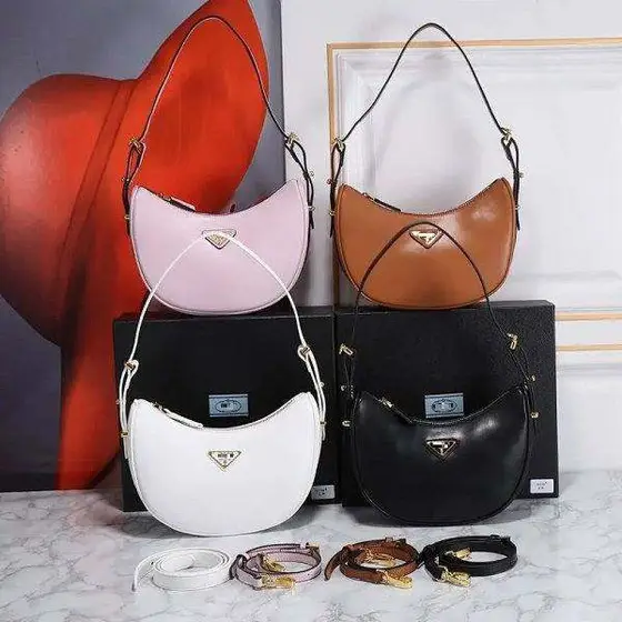 Prada home simple niche design handbag Joker one-shoulder underarm bag crescent