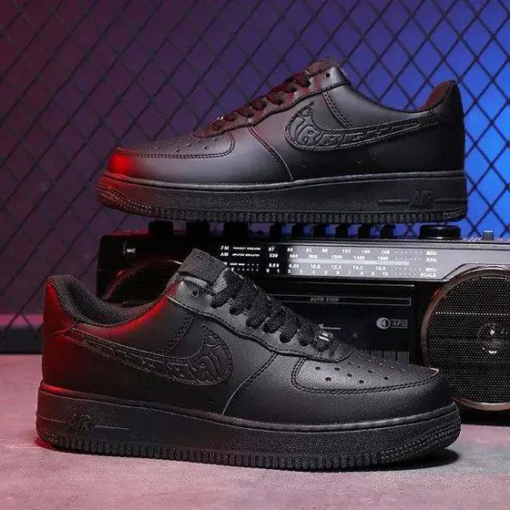 Nike Air Force One Black Samurai Board Shoes Men's Shoes Women's Shoes AF1 All-m