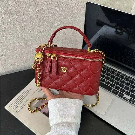 Chanel Quilted Vanity Case Top‑Handle Bag
