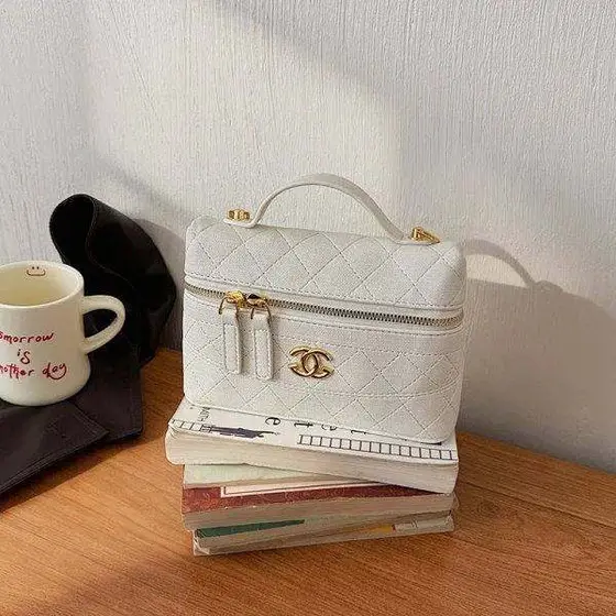 Chanel Quilted Vanity Case Top‑Handle Bag
